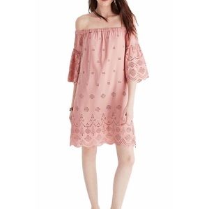 Madewell Eyelet off the shoulder dress